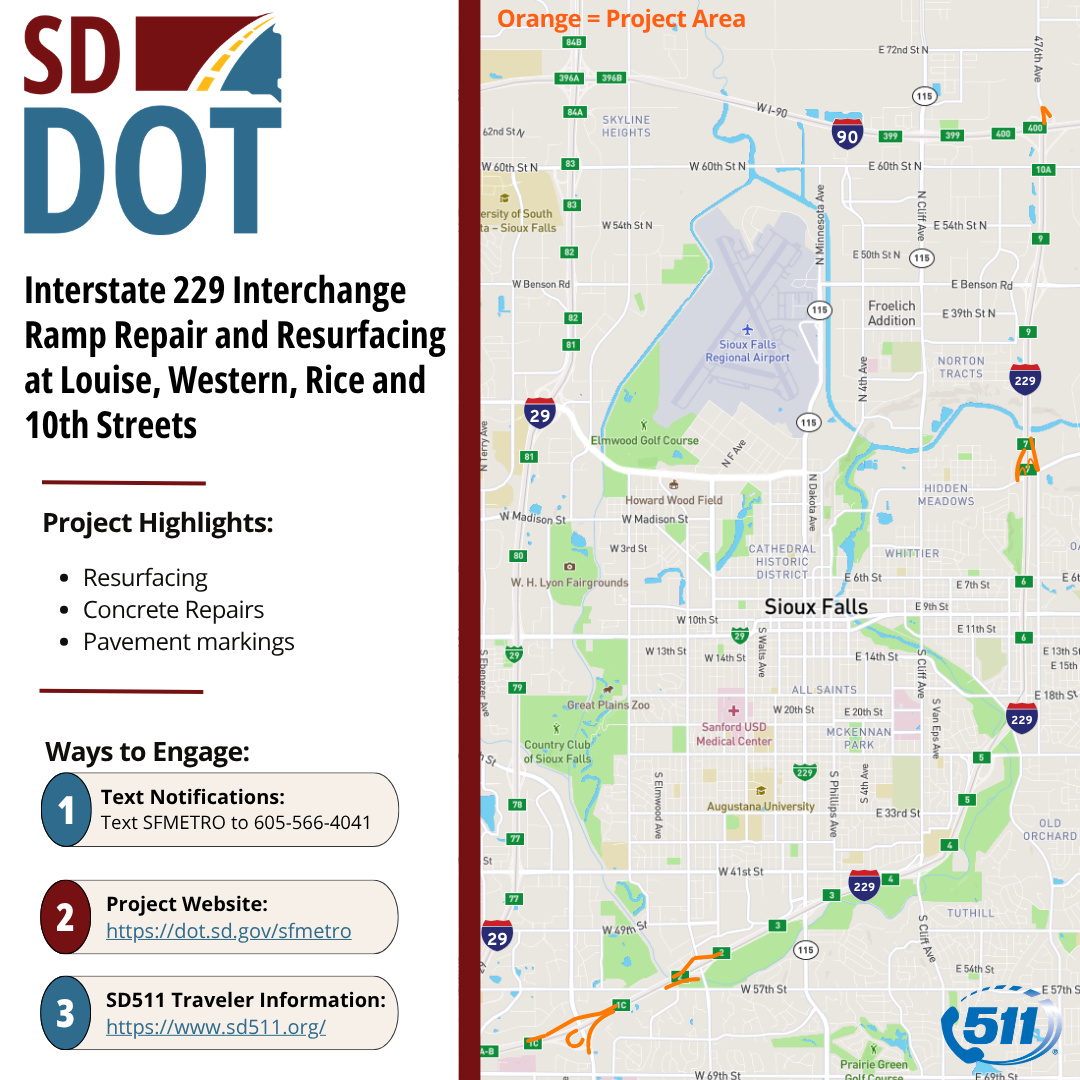 Interstate 229 Interchange Ramp Repair and Resurfacing at Louise, Western, Rice and 10th Streets