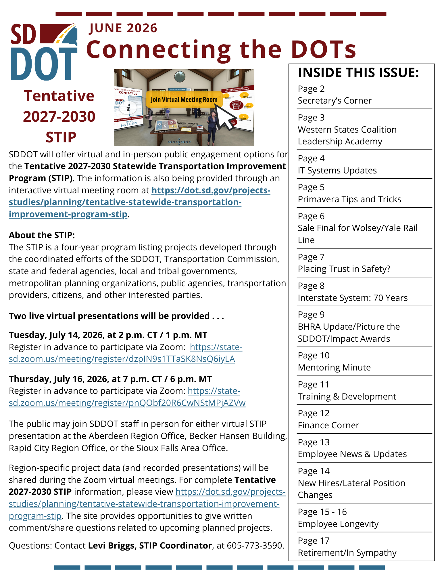 June 2026 SDDOT Newsletter