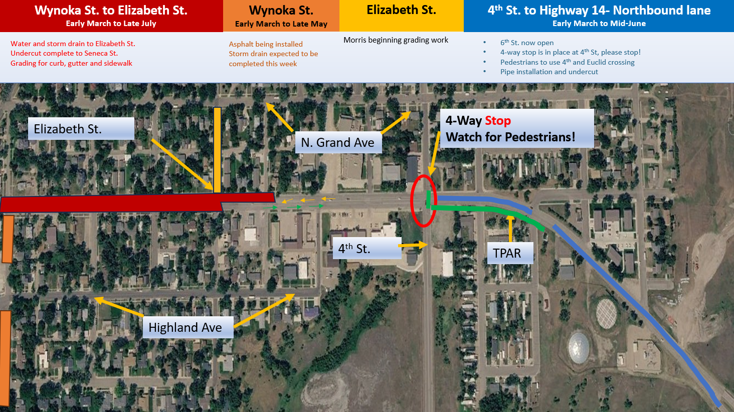 current map of construction on euclid ave project