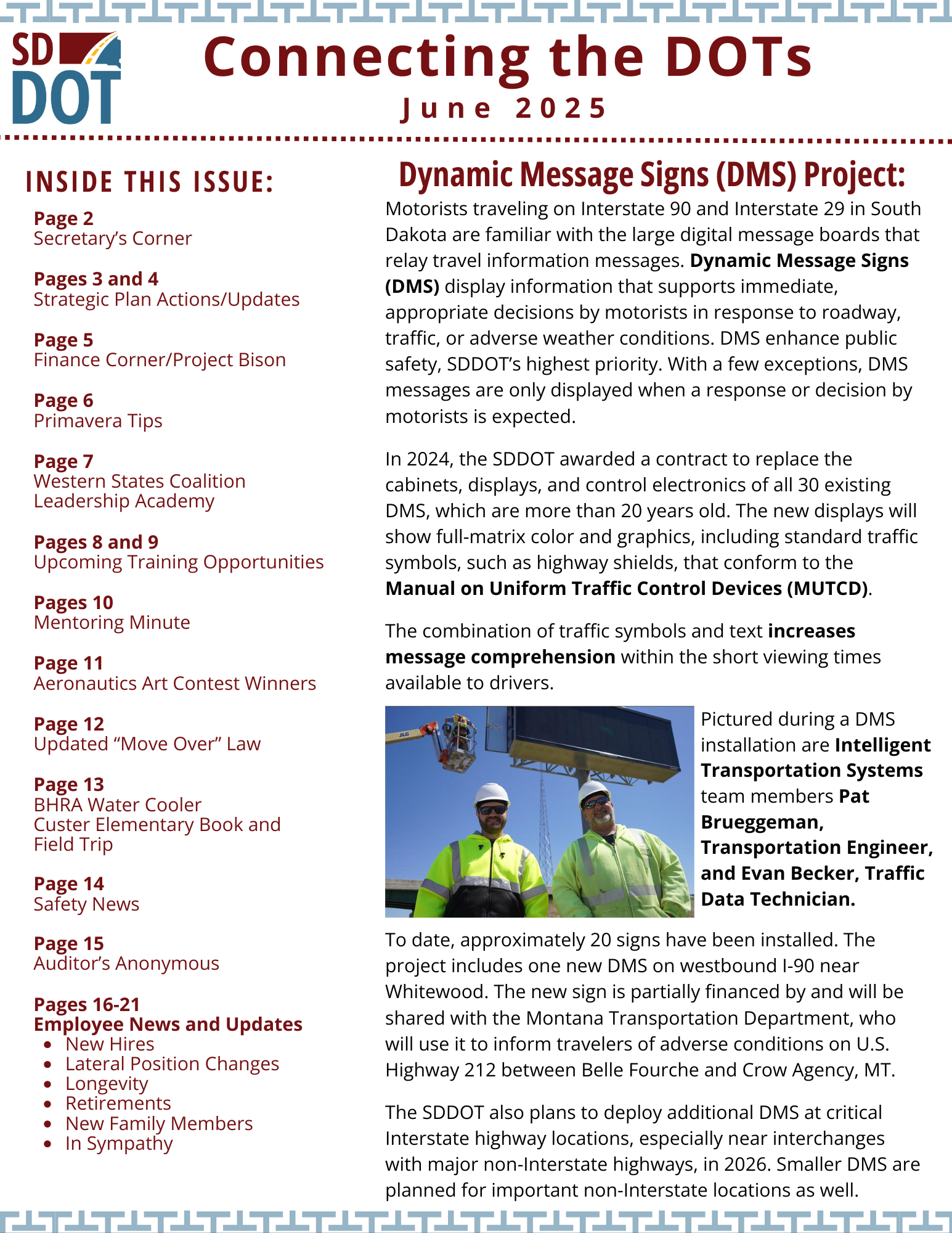 Cover page of the June 2025 Newsletter 