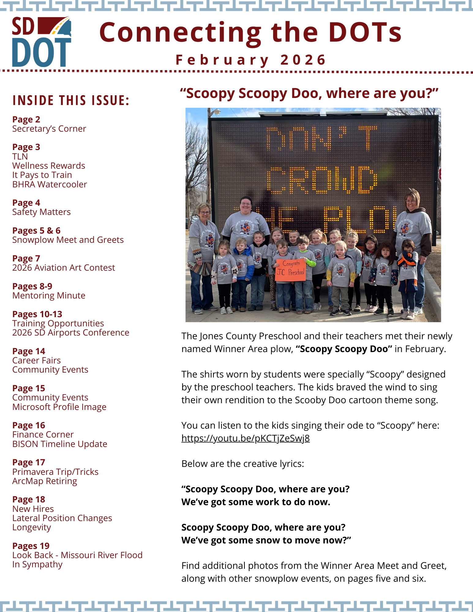 February 2026 SDDOT Newsletter