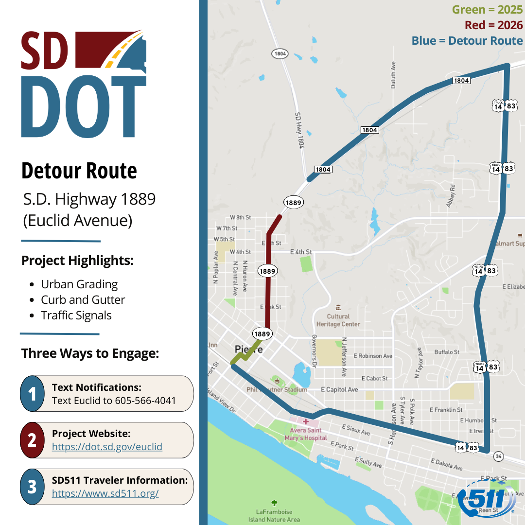 Euclid Ave detour map