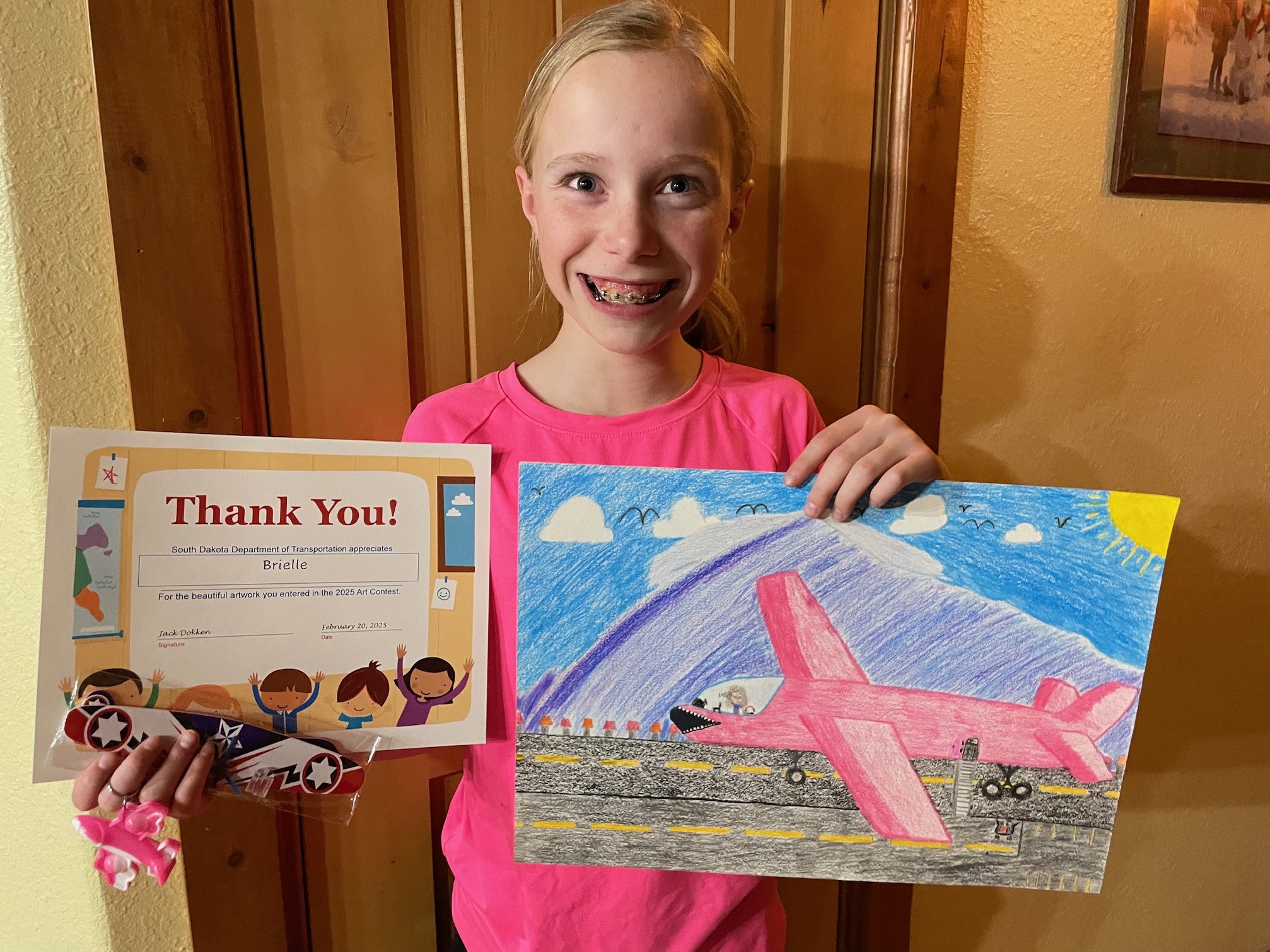 SDDOT 2025 Aeronautics Art Contest Winners - Honorable Mention Brielle