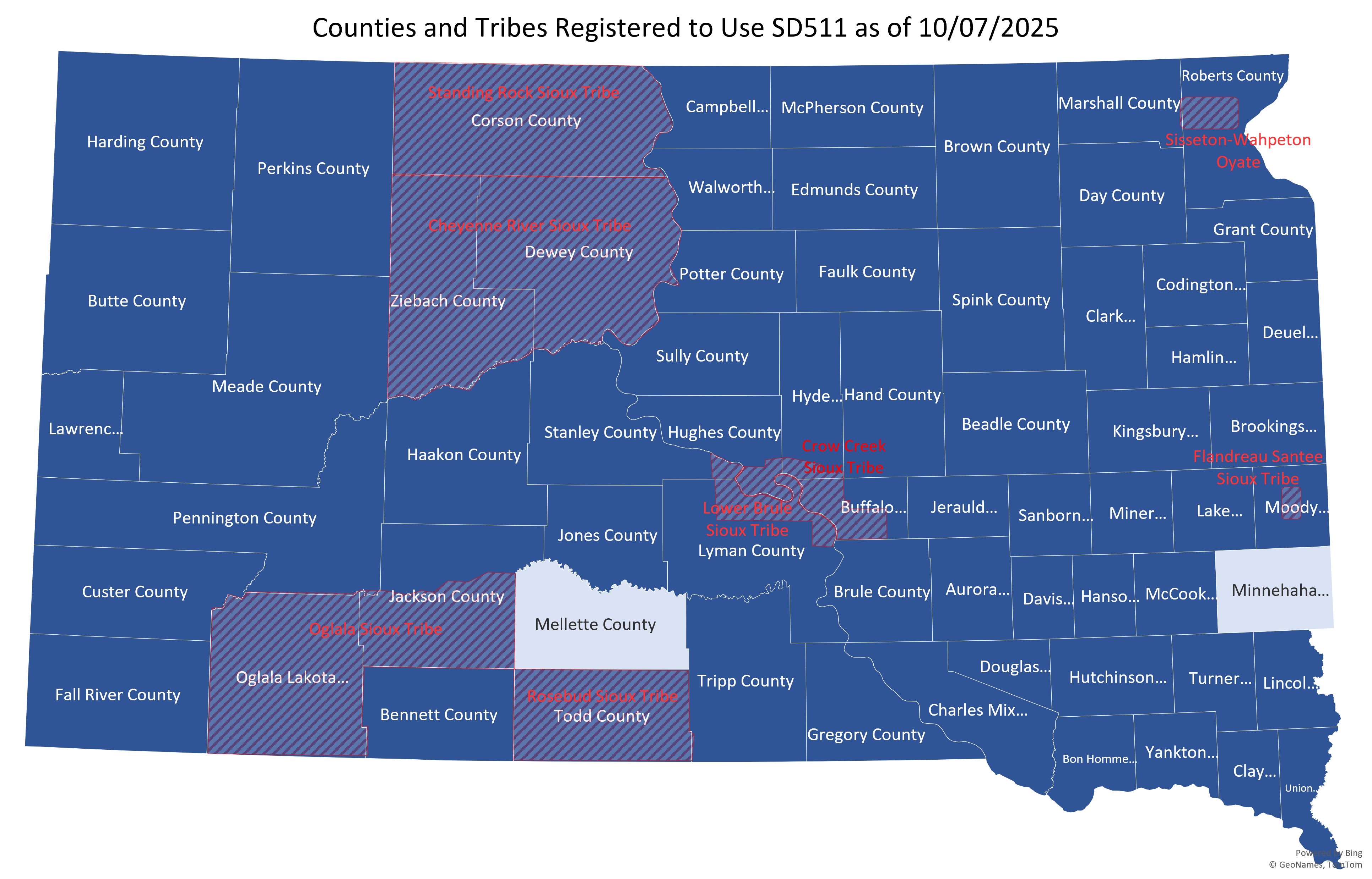 SD511 county and tribe map